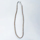Bead Neck #400: Rose Moonstone w/Silver