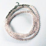 Bead Neck #400: Quartz Rose w/Sil
