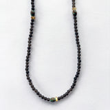 Bead Neck #403: Smoky Quartz w/Sil- TQ Barel & Quartz Rut