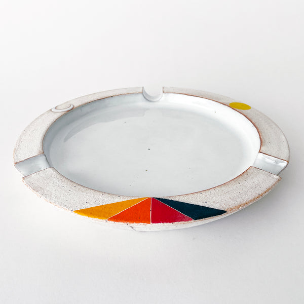 Ashtray: Prism Crescent Yellow