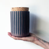 Canister Tall: Stripes Black TXD