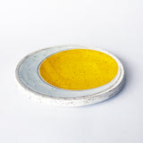 Dish Rnd Large: Crescent Yellow