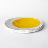 Dish Rnd Large: Crescent Yellow