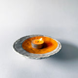 Dish Rnd Foot: Crescent Marigold / Hamm