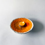 Dish Rnd Foot: Full Moon Marigold / Hamm