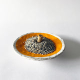 Dish Rnd Foot: Full Moon Marigold / Hamm