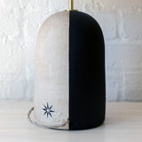 Lamp Kora Med: B&W / Burlap
