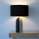 Lamp Kora Tall: B&W / Black Linen