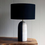 Lamp Kora Tall: B&W / Black Linen
