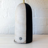 Lamp Kora Tall: B&W / Burlap