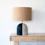 Lamp Kora Wide: B&W / Burlap