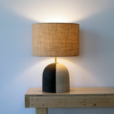 Lamp Kora Wide: B&W / Burlap