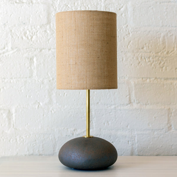 Lamp Rock Domed Med: TXD / Burlap