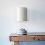 Lamp Rock Domed Med: White / Natural