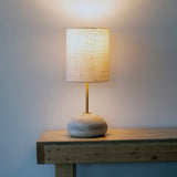 Lamp Rock Domed Med: White / Natural