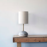 Lamp Rock Domed Med: White / Natural