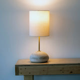 Lamp Rock Domed Med: White / Natural