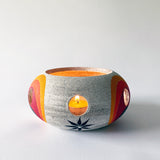 Candle Lantern Rnd: Nested Rainbow / Wht