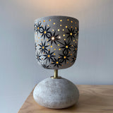 Lantern Rnd Constellation: White w/Rock Base