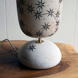 Lantern Rnd Constellation: White w/Rock Base