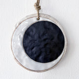 Ornament Rnd Large: Crescent Indigo