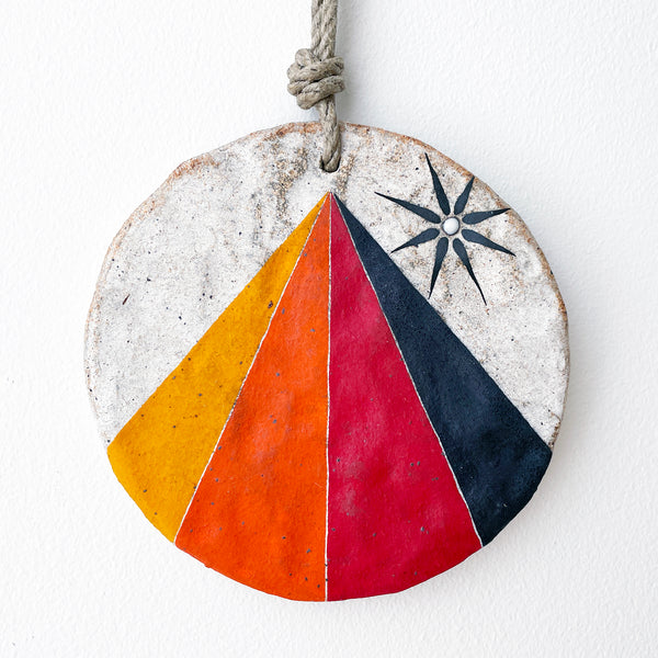 Ornament Large Rnd: Prism w/ Star