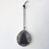 Ornament TDrop Lge: Portal Lines Blk