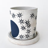 Planter: Sun Moon Stars Indigo