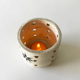 Tealight Lantern: Grid White