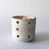 Tealight Lantern: Grid White