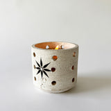 Tealight Lantern: Grid White