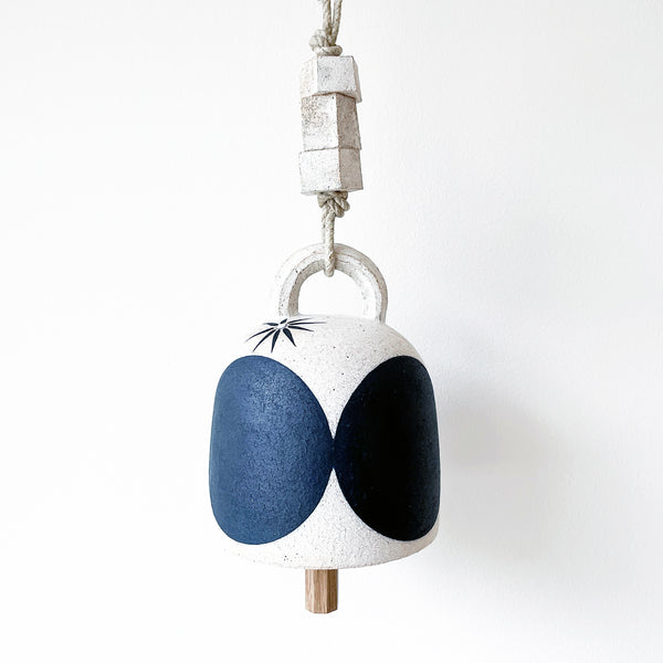 Thrown Bell Round: Four Indigo