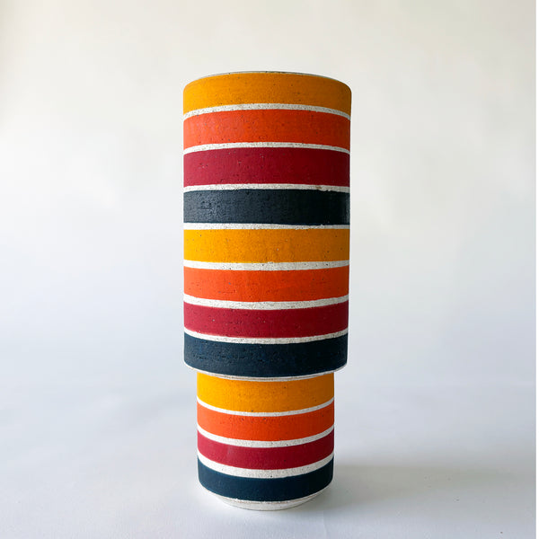 Vessel Step Tall: Rings Rainbow / Wht