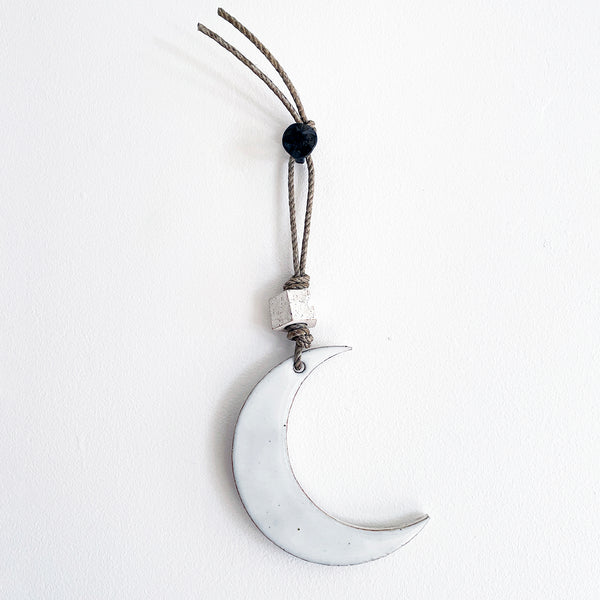 Crescent Hanging: White Glaze