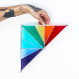 STAINED GLASS: Corner Window Rainbow Panel