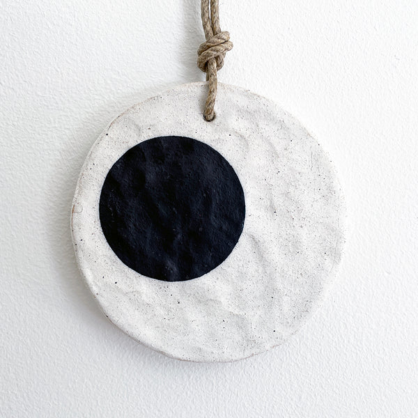 Ornament Large Round: Indigo Dot