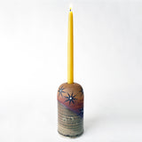 Candle Taper Vessel: Raw Shino Constellations