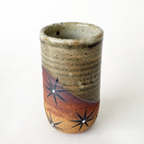 Candle Taper Vessel: Raw Shino Constellations