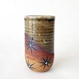 Candle Taper Vessel: Raw Shino Constellations