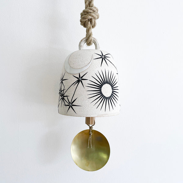 Thrown Bell Round: Sun Moon Stars w/ Brass Disc