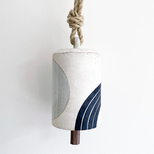 Thrown Bell Tall: Rings Indigo (Arc) Full Moon