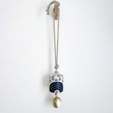 Thrown Bell Wide: Rings Indigo (Arc) Constellations w/ Brass Disc