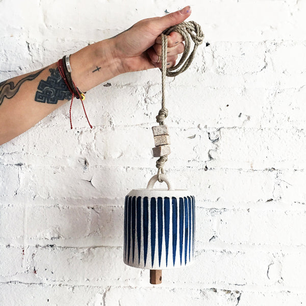 Thrown Bell Wide: Stripes Indigo