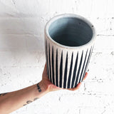 Vessel Tall: Stripes Black