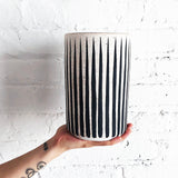 Vessel Tall: Stripes Black